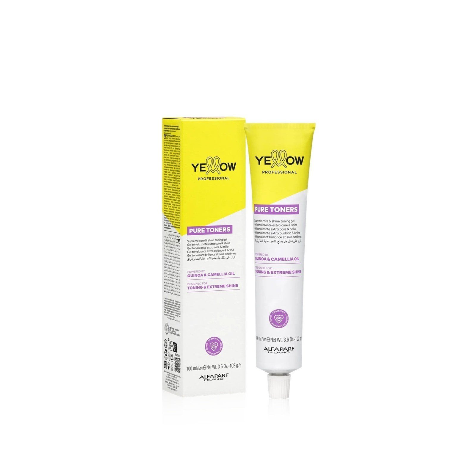 Yellow Professional Pure Toners Supreme Care & Shine Toning Gel .1 Metallic Ash 100ml