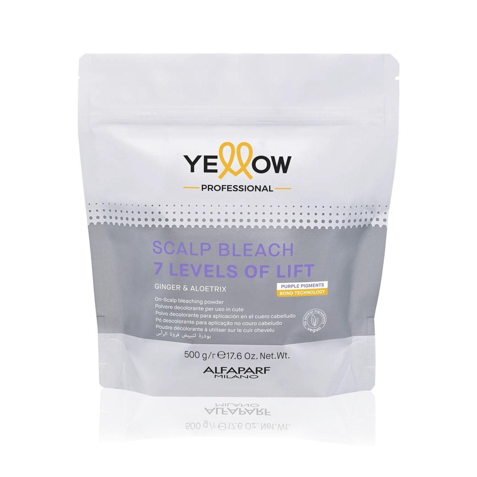 Yellow Professional Scalp Bleach 7 Levels Of Lift Bleaching Powder 500g
