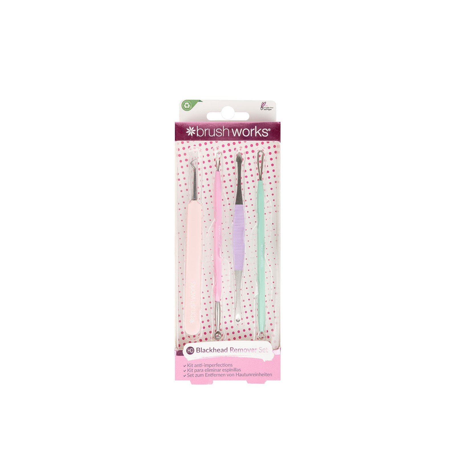 Brushworks Pastel Eyebrow Razors - Rasoirs à sourcils, 3 pcs, pastel