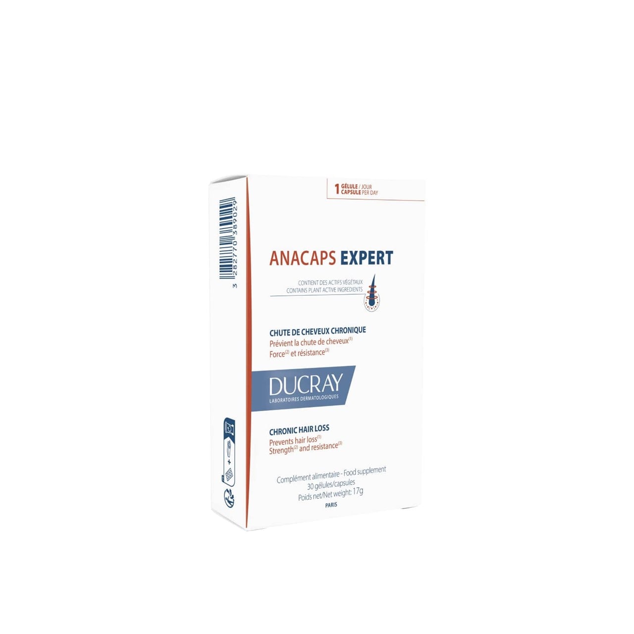 Ducray Anacaps Expert for Chronic Hair Loss x30 USA