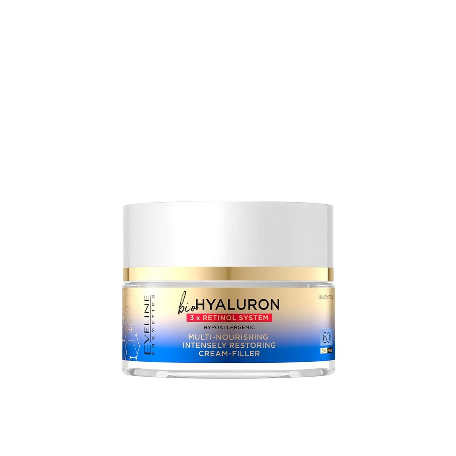 Buy Eveline BioHyaluron 3x Retinol System 60+ Multi Nourishing
