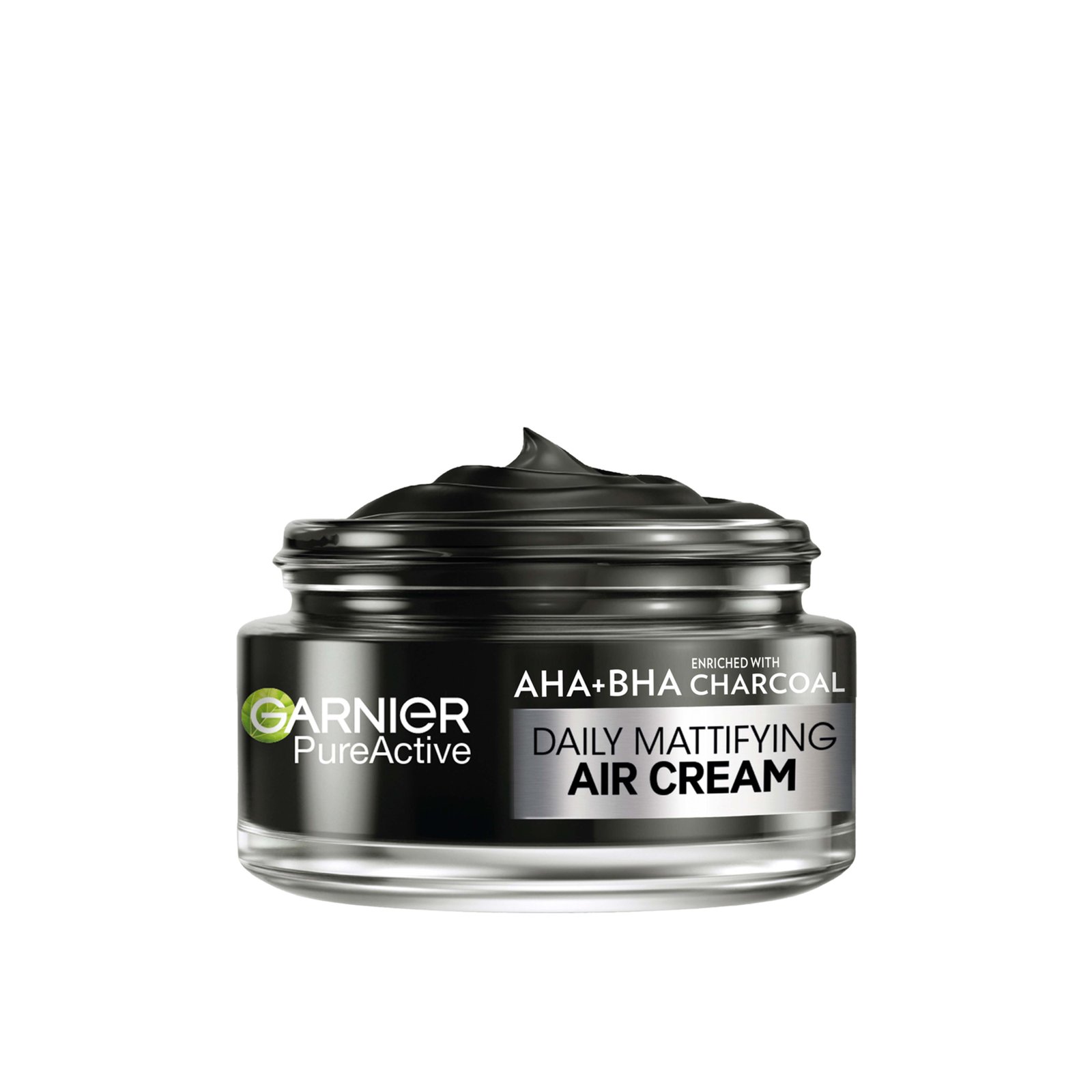 Garnier Pure Active AHA+BHA Charcoal Daily Mattifying 3-In-1 Air Cream ...