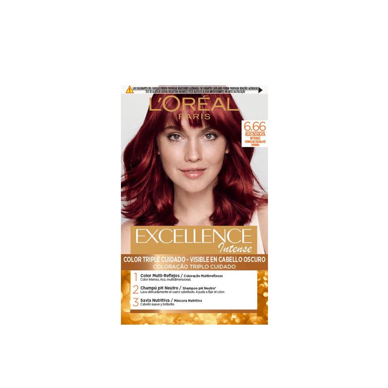 Buy L'Oréal Paris Excellence Intense 6.66 Scarlet Intense Red Hair Dye ...