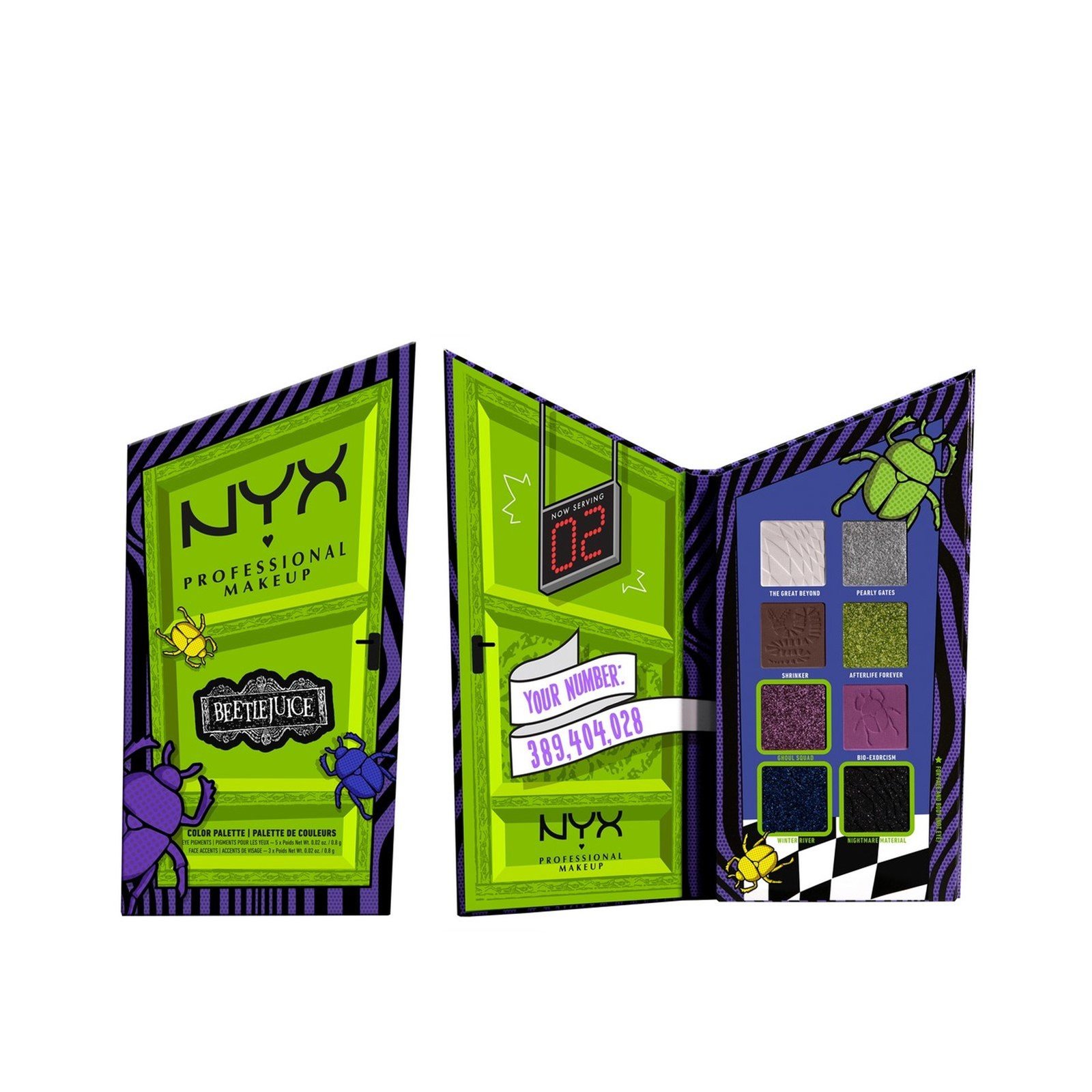 NYX Pro Makeup Beetlejuice Color Palette 01 Color for The Recently Deceased