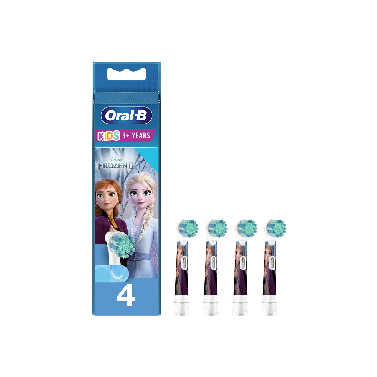 Buy OralB Kids 3+ Replacement Heads Electric Toothbrush Frozen II x4