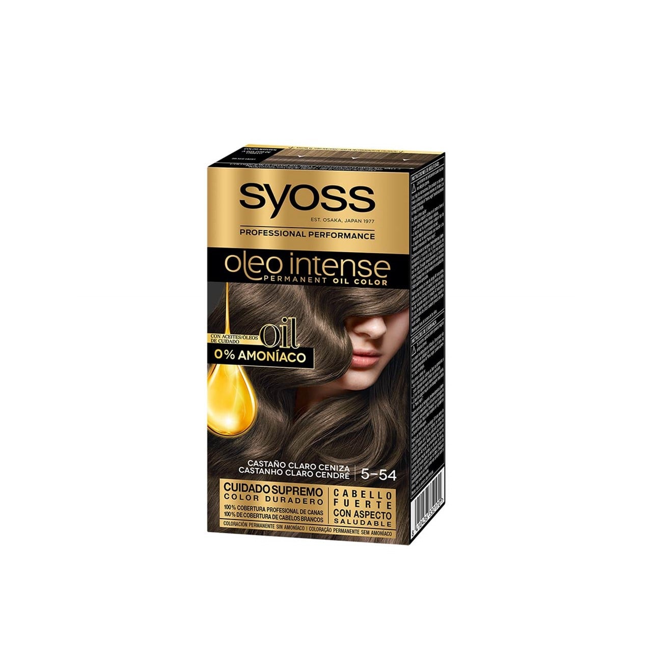 Syoss Oleo Intense Permanent Oil Color Permanent Hair Dye 554 Ashy