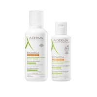 A-Derma Exomega Control Emollient Balm 400ml + Foaming Gel 200ml