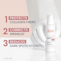 Avène هيالورون أكتيف أكتيف للأشعة فوق البنفسجية ثلاثي الفعالية المضاد للشيخوخة سائل مضاد للشيخوخة بعامل حماية من الشمس SPF50 40 مل