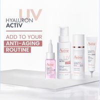 Avène هيالورون أكتيف أكتيف للأشعة فوق البنفسجية ثلاثي الفعالية المضاد للشيخوخة سائل مضاد للشيخوخة بعامل حماية من الشمس SPF50 40 مل