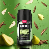 Axe Déodorant en spray pour le bas du corps, parfum poire et bois de cèdre, 100 ml