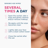 Bioderma Sensibio H2O Micelární Voda Odličovací Ubrousky x25