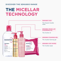 Bioderma Sensibio H2O Micelární Voda Odličovací Ubrousky x25
