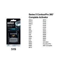 Braun Series 5 Electric Shaver Replacement Foil & Cutter 51S