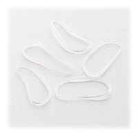Brushworks Clear Flexi Elastic Hair Bands x100
