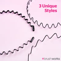 Brushworks Flexi Zig Zag Headbands x3