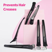 Brushworks No Crease Sectioning Hair Clips x6
