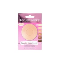 Brushworks Reusable Silicone Nipple Covers 2.0 Latte x1 Pair