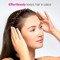 Brushworks Ribbon Zig Zag Headbands x3