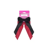 Brushworks Satin Hair Bow Duo Black & Red