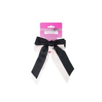 Brushworks Satin Hair Bow Duo White & Black