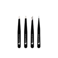 Brushworks The Complete Combination Tweezer Set Black