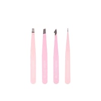 Brushworks The Complete Combination Tweezer Set Pink
