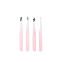 Brushworks The Complete HD Combination Tweezer Set White & Pink