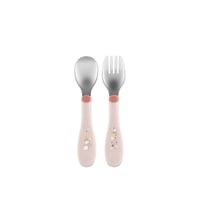 Chicco Metal Cutlery 18m+ Pink