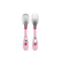 Chicco Mix & Match Metal Cutlery 18m+ Pink