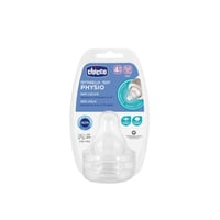 Chicco Physio Anti-Colic Silicone Nipple Fast Flow 4m+ x2