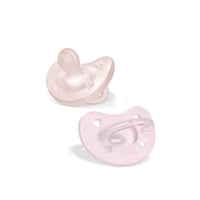 Chicco PhysioForma Soft Silicone Pacifier 2-6m Pink x2
