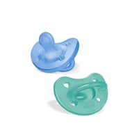 Chicco PhysioForma Soft Silicone Pacifier 6-16m Green/Blue x2