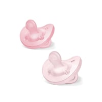 Chicco PhysioForma Soft Silicone Pacifier 6-16m Pink x2