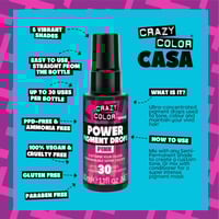 Crazy Color Power Pigment Drops Pink 30ml