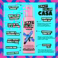 Crazy Color Semi-Permanent Hair Color Cream 44 Capri Blue 100ml (3.38floz)