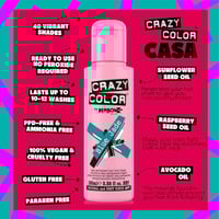 Crazy Color Semi-Permanent Hair Color Cream 67 Blue Jade 100ml