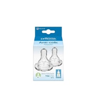 Dr. Brown's Fast Flow Y-Cut Narrow Baby Bottle Silicone Nipple 9m+ x2