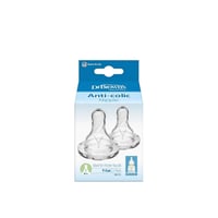 Dr. Brown's Narrow Baby Bottle Silicone Nipple x2