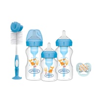 Dr. Brown's Options+ Anti-Colic Wide-Neck BPA-Free Plastic Blue Bottle Gift Set