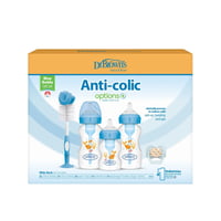 Dr. Brown's Options+ Anti-Colic Wide-Neck BPA-Free Plastic Blue Bottle Gift Set