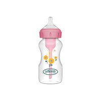Dr. Brown’s Options+ Anti-Colic Wide-Neck BPA-Free Plastic Bottle 0m+ Pink 270ml (9.13floz)