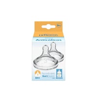 Dr. Brown's Options+ Medium-Fast Flow Wide-Neck Bottle Silicone Nipple 6m+ x2