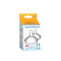 Dr. Brown's Options+ Slow Flow Wide-Neck Baby Bottle Silicone Nipple 0m+ x2