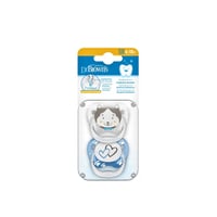 Dr. Brown's PreVent Animal Faces Pacifier 6-18m Blue x2