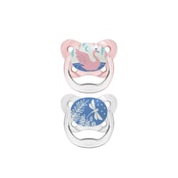 Dr. Brown's PreVent Contoured Glow in the Dark Pacifier 0-6m Pink x2