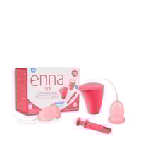 Enna Cycle Menstrual Cup Twin Pack Medium with Sterilizer & Applicator