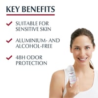 Eucerin Deodorant Sensitive Skin 48h 0% Aluminium Roll-On 50ml