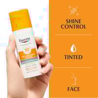 Eucerin Sun Oil Control Tinted Gel-Cream Dry Touch SPF50+ Medium Sunscreen 50ml