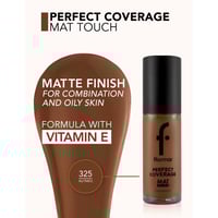 Flormar Perfect Coverage Mat Touch Foundation 325 Nutmeg 30ml