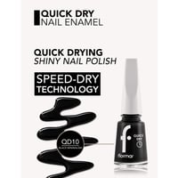 Flormar Quick Dry Nail Enamel 10 Black Minimalism 11ml